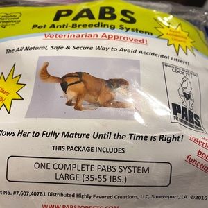 PABS pet anti breeding system.  Large BNIB